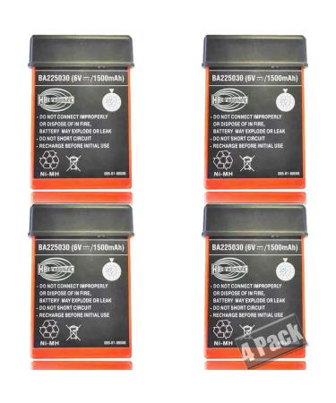 4 Pack 6V 1500mAh BA225030 HBC Radiomatic Ni-Mh Rechargeable Battery for HBC Crane Remote Control Pump Truck Battery