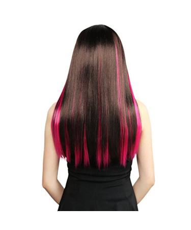 Frcolor Hair Extension Clips - 10pcs Rose Red Fashion Colored Wig Clips for Hairpieces Decor | International Shipping - Buy Online on GoSupps.com