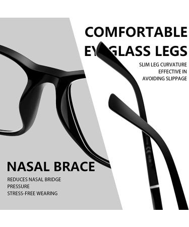 5 Pack Black 1.25x Blue Light Blocking Reading Glasses for Men and Women - Anti Eyestrain & Glare Computer Readers - Buy Online on GoSupps.com