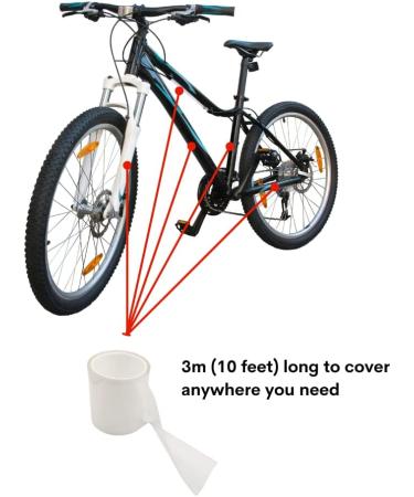 Clear Bike Frame Protection Tape Sticker Vinyl Wrap 3m (120) Length - 5cm Width Options | MTB Paint Chainstay Guard Film - Buy Online on GoSupps.com