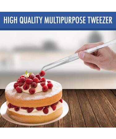 12 Inch Tweezers Stainless Steel Curved Serrated Tip  Multipurpose Handle Cooking Tweezer Tongs  Reptile Feeding Precision Aquascaping  Repairing Garden Craft Tool Curved Tip - 12 - Buy Online on GoSupps.com
