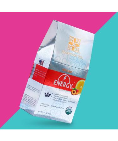 Positive Energy and Stress Relief Tea - Natural Caffeine Blend with Astragalus & Nettle for Focus Support - 40 Cups - Buy Online on GoSupps.com