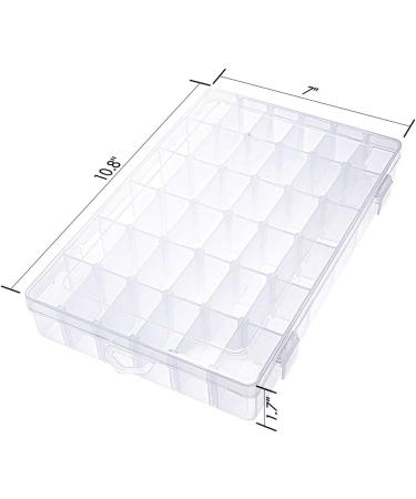 Gospire 36 Grids Clear Plastic Jewelry Box Organizer with Removable Dividers - Clear Storage Container - Buy Online on GoSupps.com