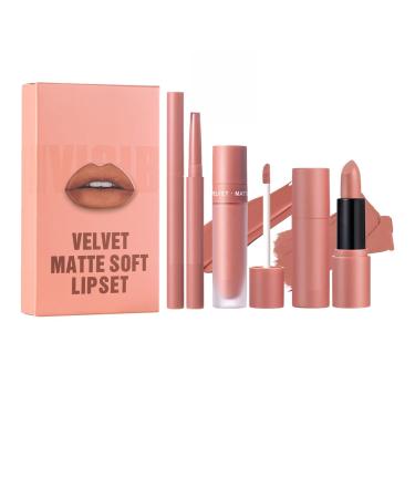 G n rique Lip by Lip Matte Liquid - Lip Balm and Lip Kit Tinted Pink Moisturizing Lip Balm Collagen Gloss for Dry Lips - Collagen Gloss for Dry Lips Set