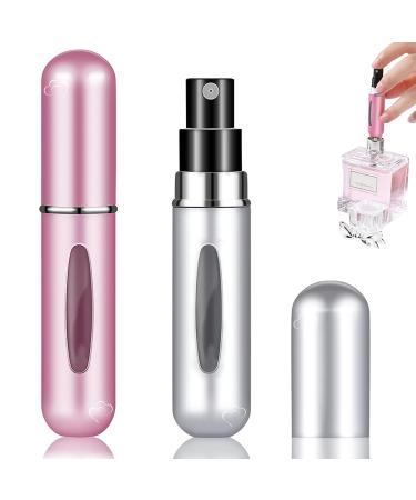 5ml Perfume Travel Bottle Refillable Perfume Bottle Portable In Bright Colors Perfume Atomiser Perfect For Travel Essentials Fragrance Atomisers Fits in purse handbags Pockets & Parties (Pack of 2)