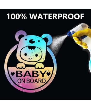 Baby on Board Stickers - Cute Removable Car Safety Stickers (2PCs) - International Shipping Available - Buy Online on GoSupps.com