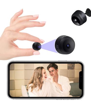 WonderFoto 1080P WiFi Camera, Spy Hidden Camera Detector, Security Camera with Motion Detection, Secret Cameras for Home, Dome Cameras for Surveillance Black-Pro