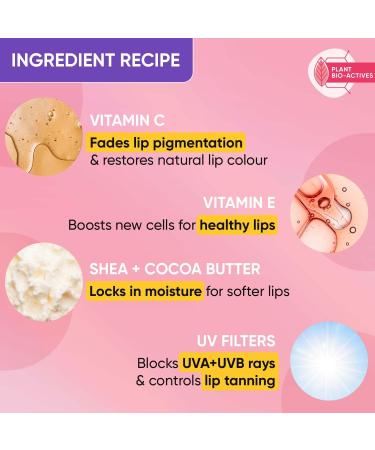 Watermelon Lip Balm with SPF 30 - Intense Moisturizer & Tinted Pink Glow - Nourish & Protect Dry Lips | Vitamin C & E | 12g - Buy Online on GoSupps.com