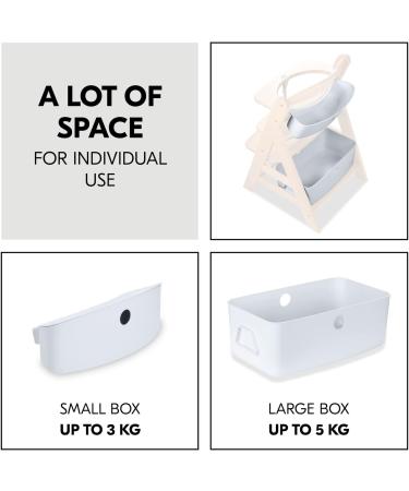 Hauck Alpha+ White Storage Box Set - Set of 2 | Practical Organising Boxes for Highchair - Buy Online on GoSupps.com