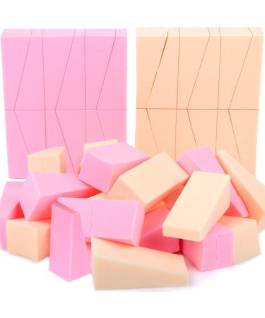 48 Pieces Makeup Sponge Blender For Face Curve Blending, Teenitor Latex Free, Small Wedge Shaped Smooth Apply Beauty Sponge Applicator For Liquid Cream Foundation Halloween Costume Festival Makeup pink+skin - Buy Online on GoSupps.com