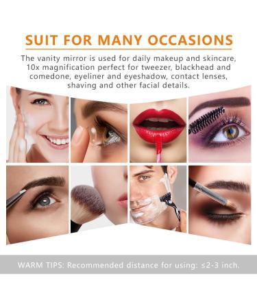 10X Vanity Mirror with Lights - LED Lighted Makeup Mirror for Dual Power Supply - Buy Online on GoSupps.com