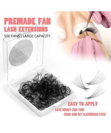 500 Fans 10D/12D C/D Curl 0.05mm Soft Handmade Volume Lash Extensions - 9mm Natural Eyelash Fans - Buy Online on GoSupps.com