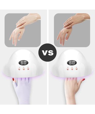 Arqumi UV Gloves for Gel Nails - 2 Pairs of Fingerless UV Protection Gloves for Gel Manicure - Buy Online on GoSupps.com