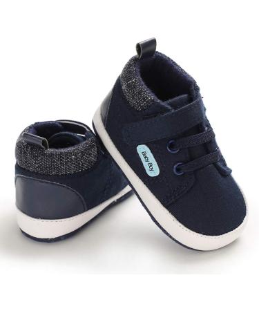 MASOCIO Baby Boy First Walking Shoes | Soft Sole Anti-Slip Prewalker for Infants | 3-6 Months Navy - Buy Online on GoSupps.com