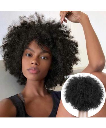 Faddishair Afro Wigs Human Hair Short Afro Wigs for Black Women Human Hair Bouncy Fluffy Afro Kinky Curly - Buy Online on GoSupps.com