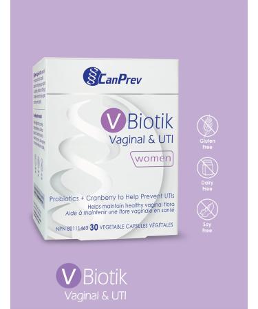 CanPrev V-Biotik Women's Probiotic Supplement 30 Capsules - 10 Billion CFU - Probiotic with Lactobacillus Acidophilus & Lacticaseibacillus Rhamnosus - Promotes Gut Balance & Feminine Wellness - Buy Online on GoSupps.com