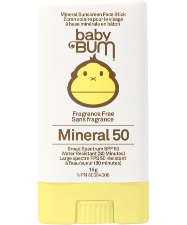 Sun Bum Baby Bum Spf 50 Sunscreen Face Stick | Mineral Uva/uvb Face and Body Protection for Sensitive Skin | Fragrance Free | Travel size | 13g - Buy Online on GoSupps.com