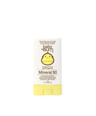 Sun Bum Baby Bum Spf 50 Sunscreen Face Stick | Mineral Uva/uvb Face and Body Protection for Sensitive Skin | Fragrance Free | Travel size | 13g