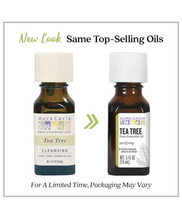 Aura Cacia 100% Pure Tea Tree Essential Oil 15 ml | GC/MS Tested | Melaleuca alternifolia | International Shipping Available - Buy Online on GoSupps.com