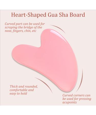 Premium Gua Sha & Jade Roller Set | Facial Tools for Puffiness & Redness Relief | Ideal Self-Care Gift for Men & Women - Pink - Buy Online on GoSupps.com
