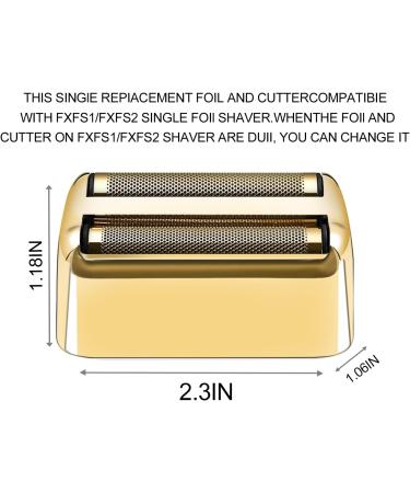 Shaver Replacement Foil and Cutters compatible with BaBylissPRO Barberology Double FXFS2G Metal shaver foil replacement (Gold) - Buy Online on GoSupps.com