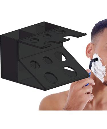 Buy LNHGH Acrylic Razor Brushes & Transparent Organizer | Large Capacity Shaving & Makeup Stand - Buy Online on GoSupps.com