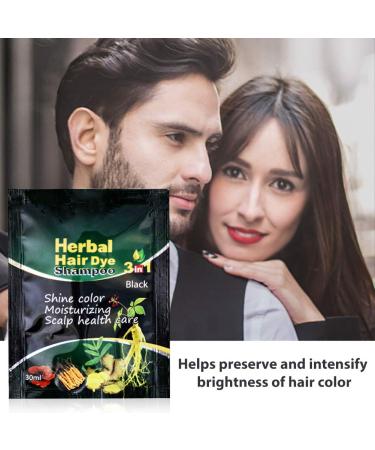 Mroobest Black Hair Shampoo - Natural Darkening & Instant Dye Shampoo for Volumizing Moisturizing Shiny Hair | Suitable for Men & Women - Buy Online on GoSupps.com