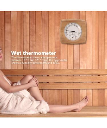 2-in-1 Sauna Thermometer Hygrometer | Cedarwood Thermo-Hygrometer | Premium Sauna Accessories for Accurate Temperature & Humidity Control - Buy Online on GoSupps.com