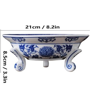 Fruit Basket Fruit Bowl Chinese Style Round Ceramic Fruit Plate Retro Porcelain Fruit Dish Candy Bowl Decorative Kitchen Organizers and Storage (Color : A Size : 21 * 21 * 8.5cm) - Buy Online on GoSupps.com