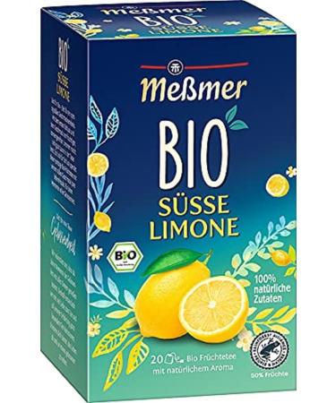 Meßmer Organic Sweet Lemon | 100% natural ingredients | 20 tea bags | Vegan | Gluten-free | Lactose-free 20 tea bags ORGANIC sweet lemon - Buy Online on GoSupps.com
