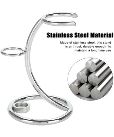 Premium Metal Razor Holder & Stand - 2 in 1 Curved Design for Shaving Brushes & Razors - Perfect Gift for Men | International Shipping - Buy Online on GoSupps.com