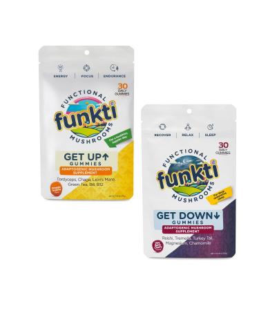 Get Up Mushroom Gummies for Focus & Get Down Gummies for Sleep Bundle 60ct