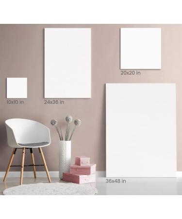Arteza 10x10 Stretched Canvas Pack - 8 Blank Canvases for Acrylic Pouring and Oil Painting - Buy Online on GoSupps.com