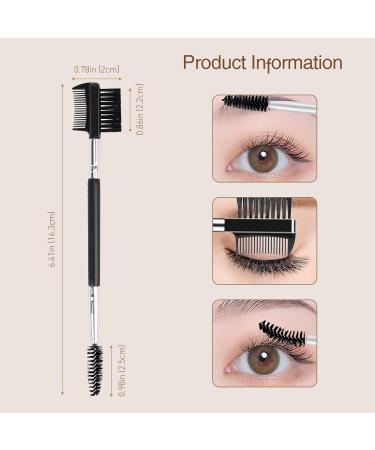 3-Head Eyebrow & Eyelash Shaper | Double-Headed Brush Tool for Lash Separation Mascara Clump Removal & Brow Grooming - Perfect Makeup Accessory for Flawless Eyebrows & Lashes - Buy Online on GoSupps.com