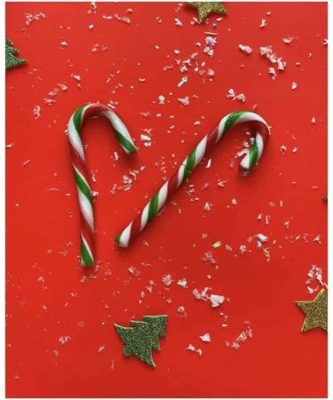Candy Cane - 12 Peppermint Candy Canes Christmas Candy Sticks Natural Colours & Flavour/Vegan/Vegetarian/Gluten Free/Traditional Red Green & White Candy Canes 170g - Buy Online on GoSupps.com