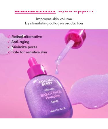 G n rique Equal Berry Plumping Serum with Bakuchiol 5000ppm Retinol Alternative Anti-Aging Minimizes Pores 30ml - Buy Online on GoSupps.com