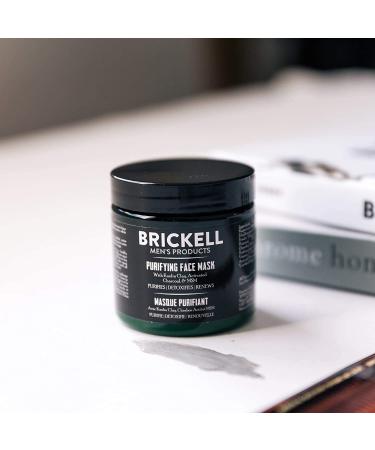 Brickell Men's Purifying Charcoal Face Mask - 4 oz Organic Activated Charcoal Mask with Kaolin Clay - Unscented - Buy Online on GoSupps.com