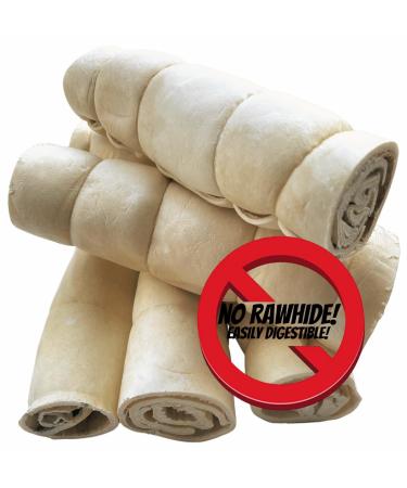 Premium Jumbo Beef Cheek Rolls Dog CHEW Treat - *(Original 6 Pack 12 INCH)* - Cheeky Rolls for Dogs - Single Ingredient - Rawhide Free - Super Thick - All Natural - Long Lasting Beef Cheek Rolls