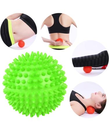 Spiky Massage Ball & Plastic Roller for Plantar Fasciitis | L-Green Fitness Tool for Trigger Point Relief - Buy Online on GoSupps.com