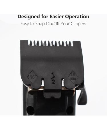 2 Pieces 2 Lengths Professional Hair Clipper Attachment Guide Guard Combs 1/16" 1/8" 1.5mm 3mm Compatible with Wahl Standard Full-Sized 5 Star Series Magic Clip Hair Clippers (Black) - Buy Online on GoSupps.com