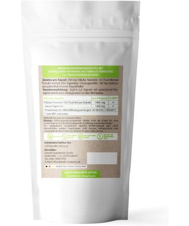Dorado Superfoods Tribulus Terrestris 10:1 Extract Capsules - 120 Vegan Capsules 1400mg Daily Dose 90% Saponins - High Potency Encapsulated in Germany - Buy Online on GoSupps.com