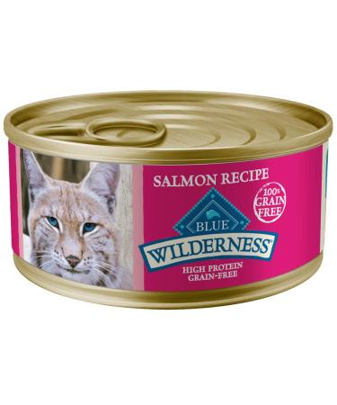 Blue Wilderness Adult Grain Free Salmon Pate Wet Cat Food 5.5-Oz (Pack of 24)