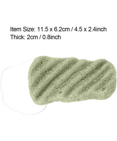 Konjac Bathing Peeling Sponge - 3 Pieces Gentle Natural Cleaning Body Massage Tool (Green) | Pure & Eco-Friendly - Buy Online on GoSupps.com