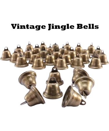 Vintage Bronze Jingle Bells 35Pcs - Christmas Tree Ornaments & Dog Doorbell - Wind Chimes Making Crafts - Buy Online on GoSupps.com