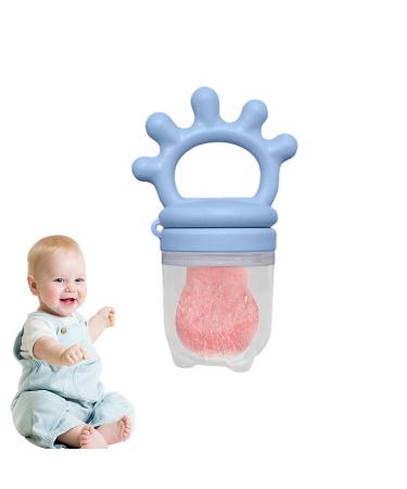 Premium Silicone Baby Pacifier with Fruit Feeding Dispenser | Reusable & Soothing for Aching Gums - Light Blue - Buy Online on GoSupps.com