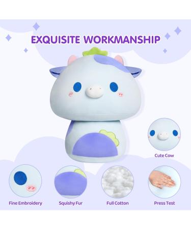 Mewaii 8'' Blueberry Cow Mushroom Pillow Stuffed Animal Plush - Cuddly 8 Inch Toy for Kids - Buy Online on GoSupps.com