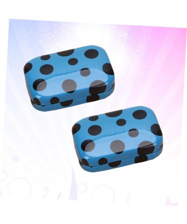 Solustrie Mini Contact Lens Container - Blue Lens Storage & Applicator Case - Portable 8.5x5.5 cm for Colored Lenses - Buy Online on GoSupps.com