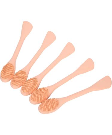 Qukaim DIY Mask Stick Silicone Facial Mask Brushes Face Cleaning Brush with Mix Mask Stick Skin-Care Tool Nude Pink 2 Heads - Buy Online on GoSupps.com