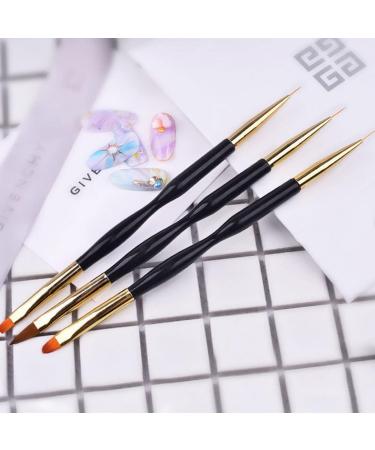 Nail Painting Liner Pen Double Head Nail Art Dual Use Nail Art Brush Gel Polish Nail Drawing Pen Brush Makeup brushes - Buy Online on GoSupps.com