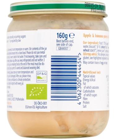 HiPP Organic Apple and Banana Crumble Baby Food Jar 6x 160g - 7+ Months - Buy Online on GoSupps.com
